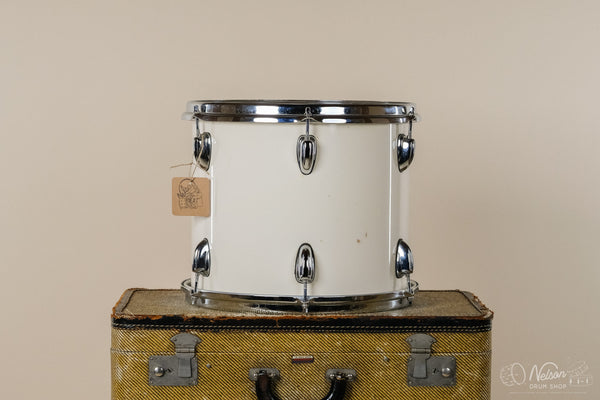 1990s Ridgeland Slingerland Rack Tom in White Lacquer - 10x13