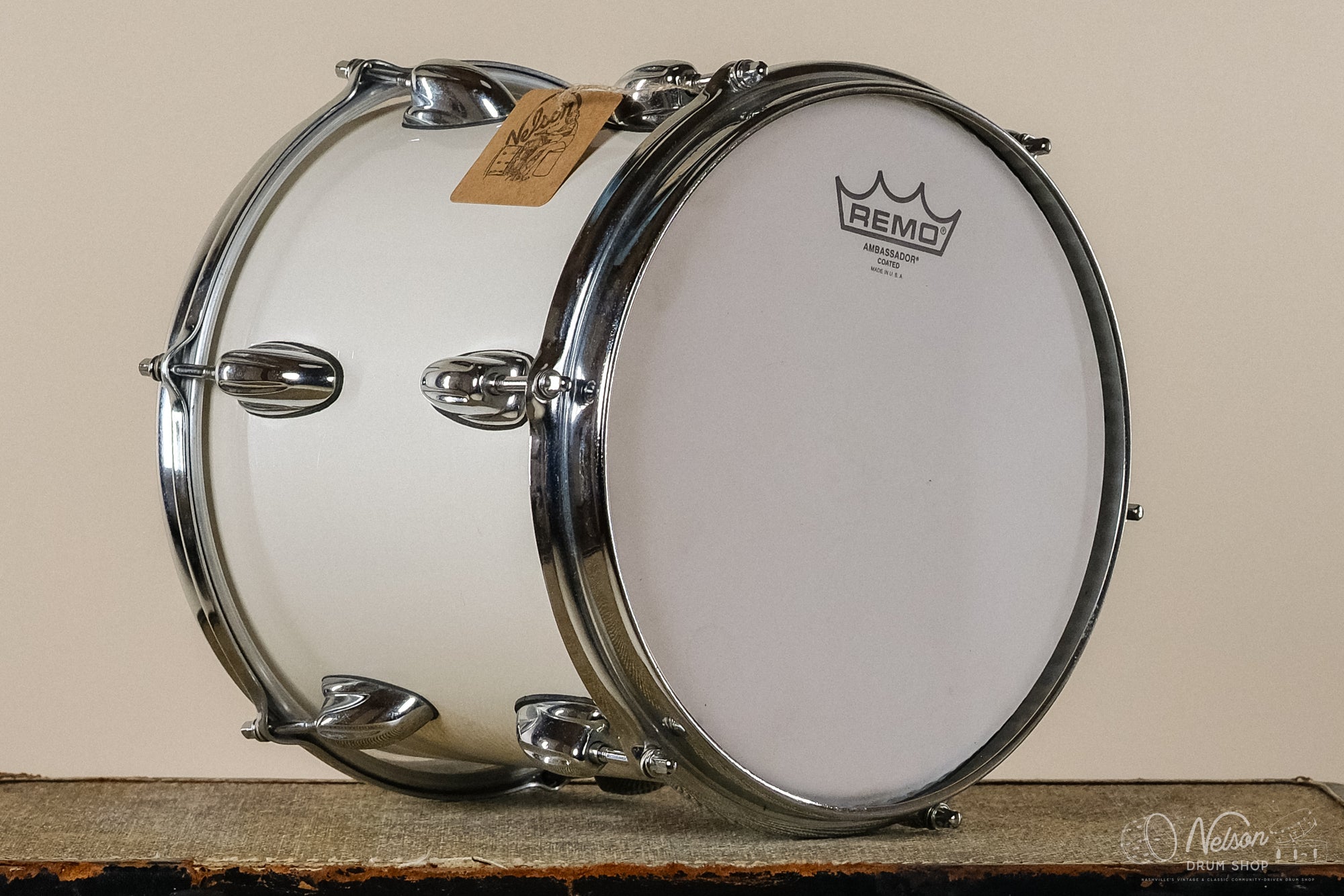 1990s Ridgeland Slingerland Rack Tom in White Lacquer - 9x10