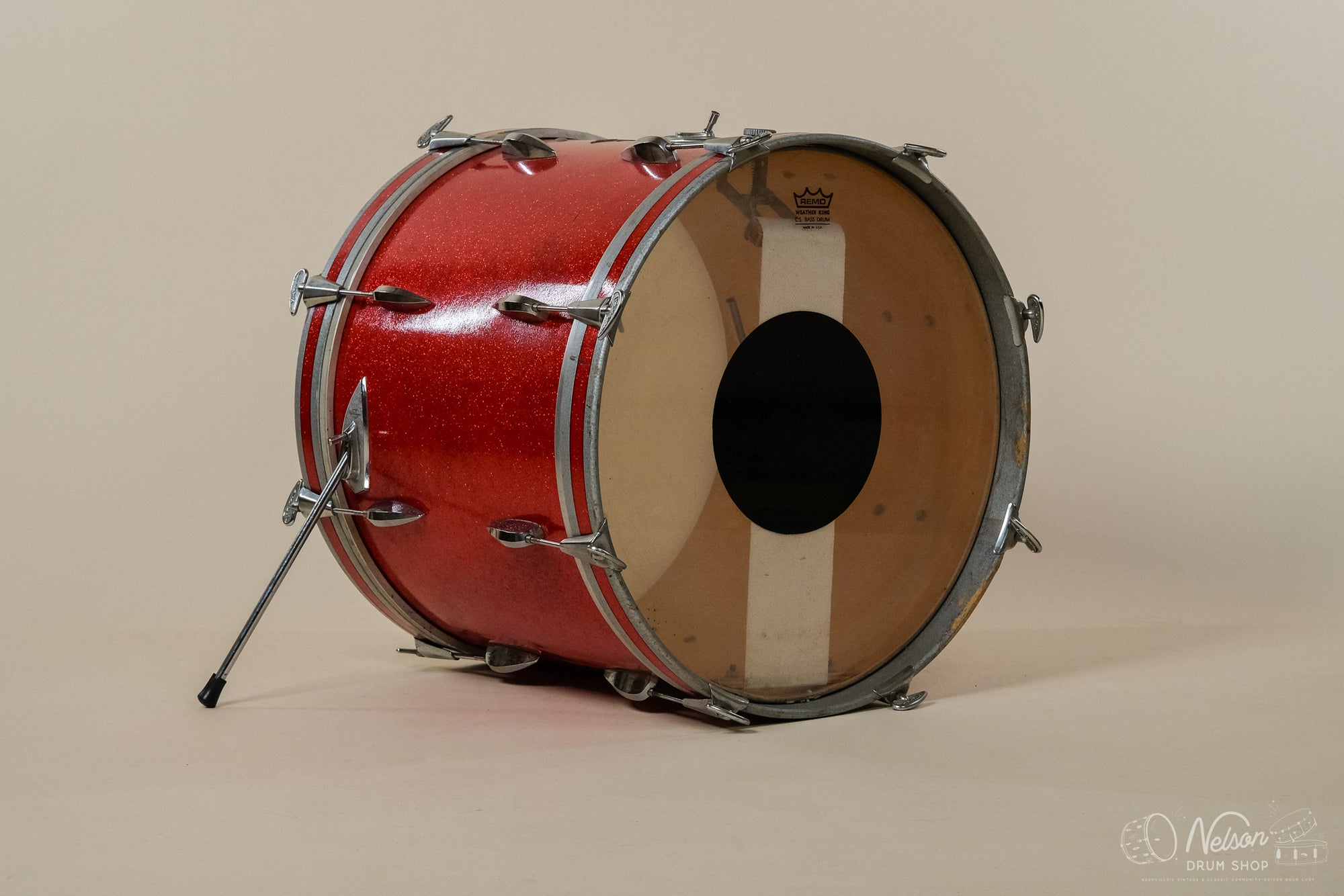1960s Trixon Bass Drum in Red Sparkle - 16x20