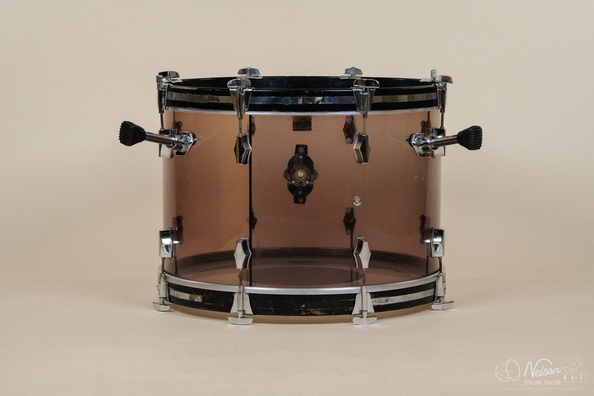 1970s Fibes Crystalite Bass Drum in Smoke - 14x22