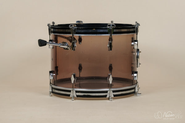 1970s Fibes Crystalite Bass Drum in Smoke - 14x22
