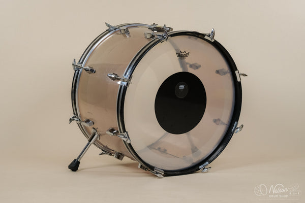 1970s Fibes Crystalite Bass Drum in Smoke - 14x22