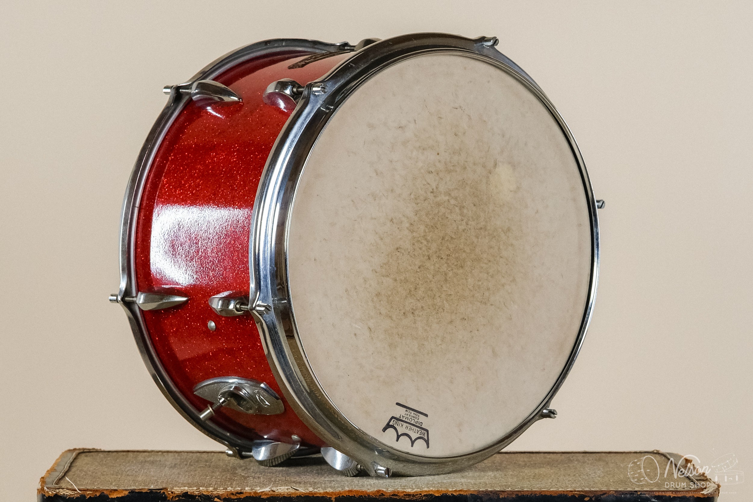 soranonsky✳︎ 1960s Trixon Tom in Red Sparkle - 8x13 – Nelson Drum Shop