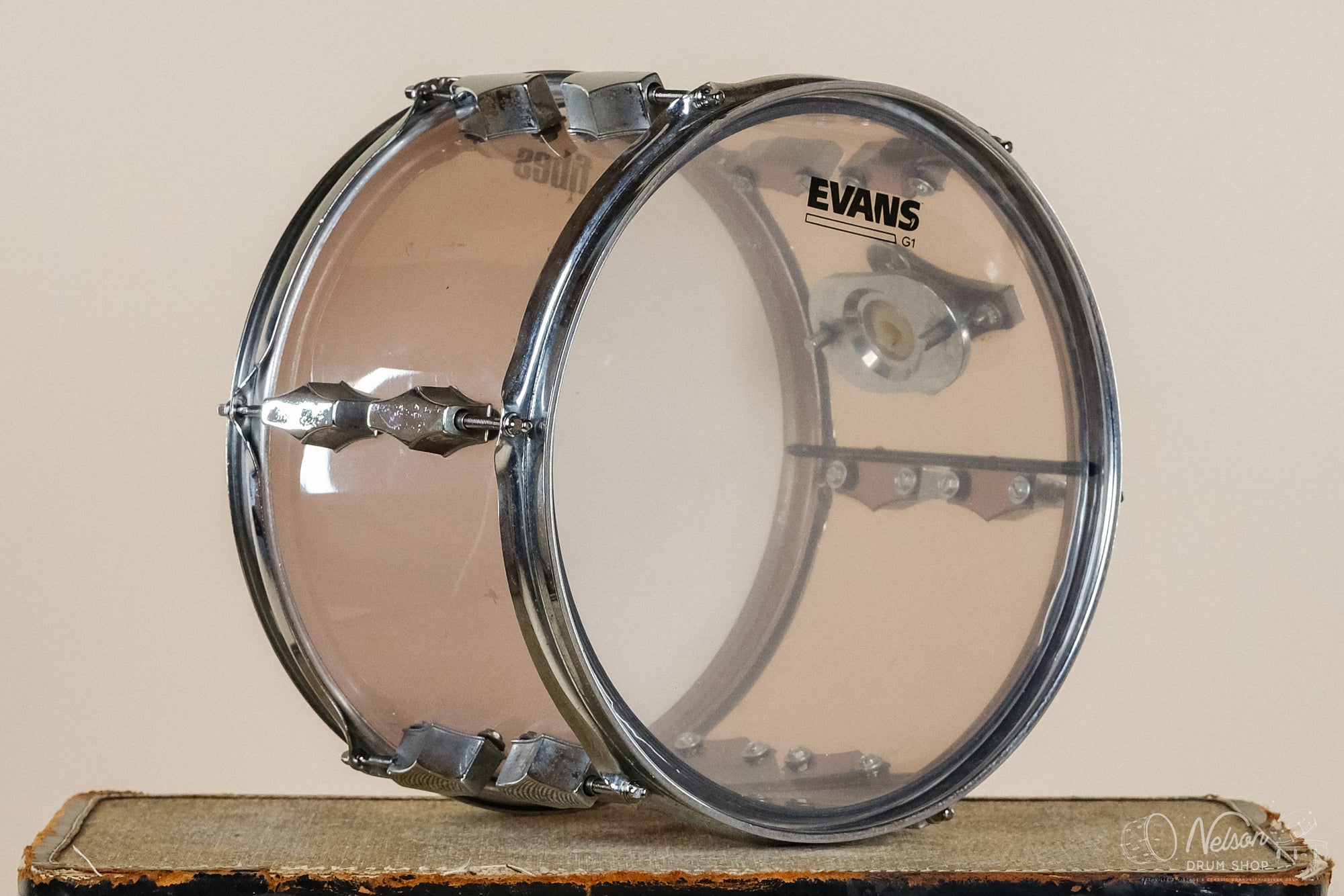 1970s Fibes Crystalite Tom in Smoke - 8x12