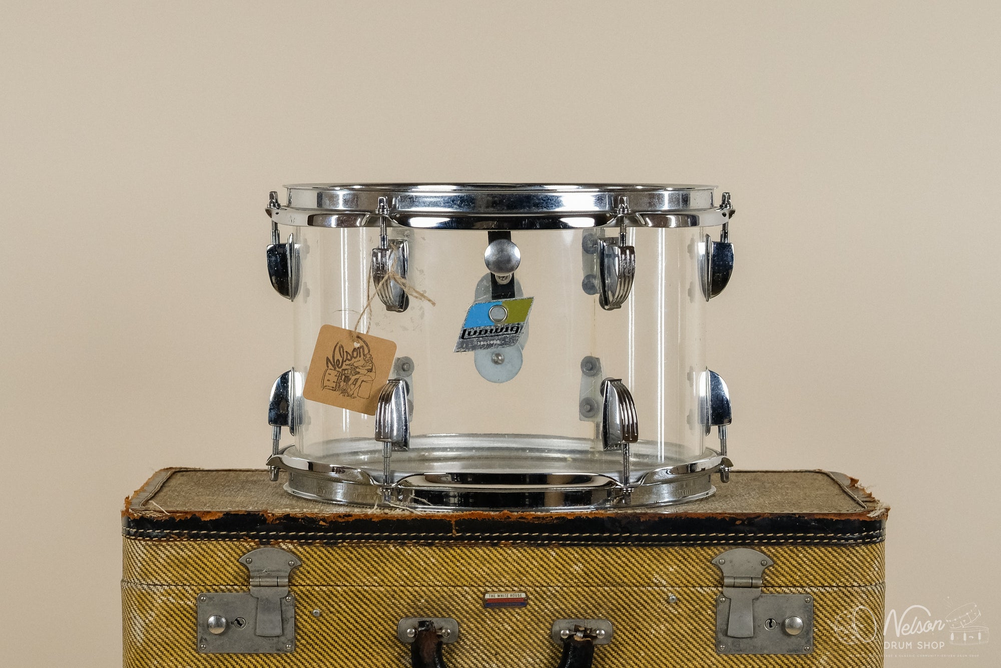 1970s Ludwig Tom in Clear Vistalite - 8x12