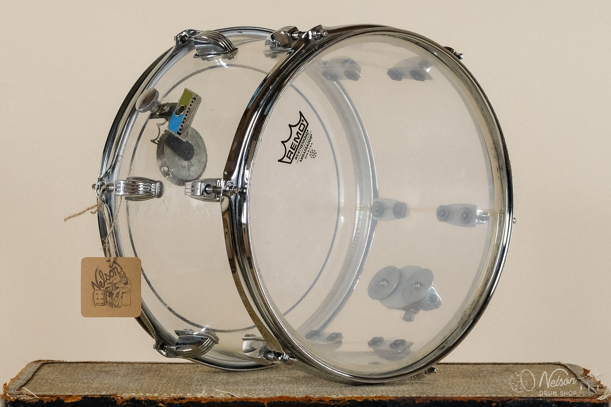 1970s Ludwig Tom in Clear Vistalite - 8x12