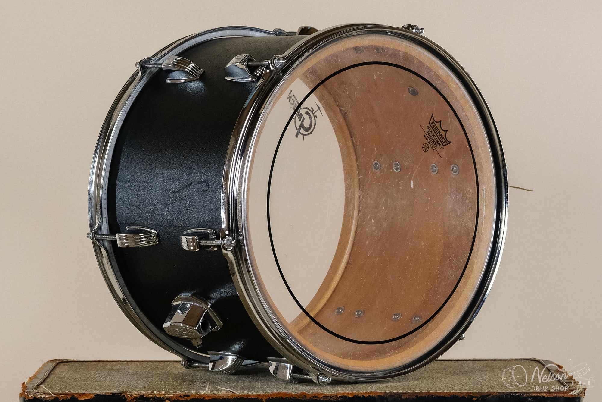 1970s Ludwig Classic Tom in Black Panther - 9x13