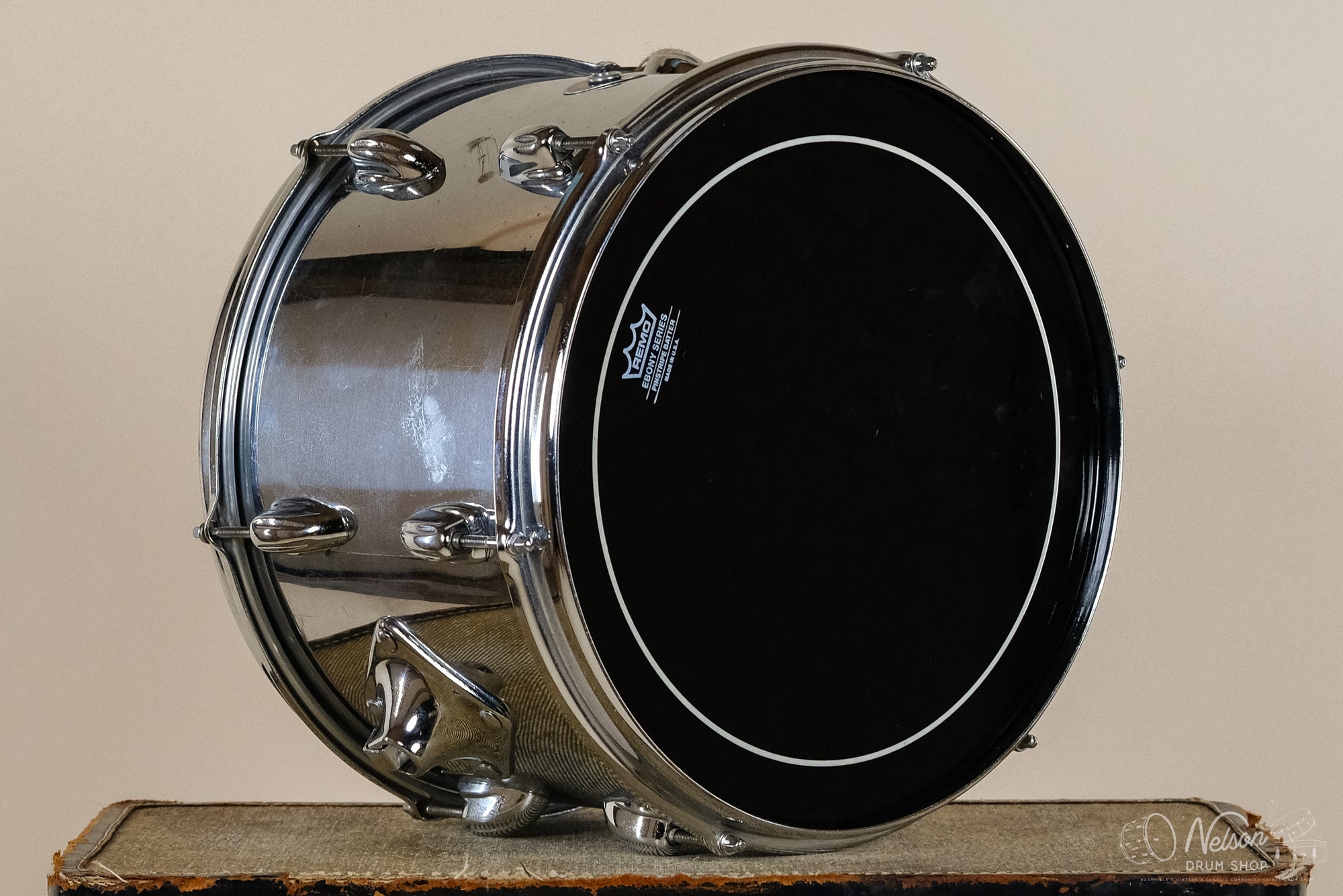 1970s Slingerland 5 ply Tom in Chrome Over Wood - 9x13