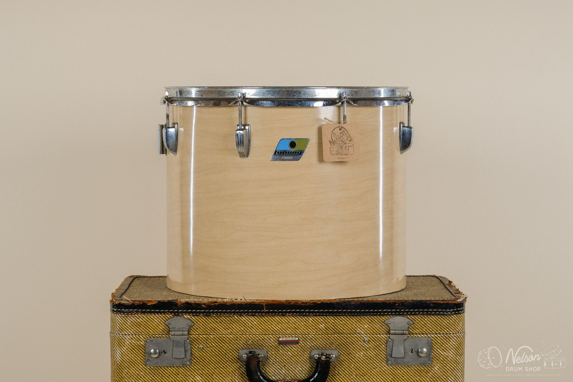 1970s Ludwig 3-ply Concert Tom in Maple Cortex - 12x15