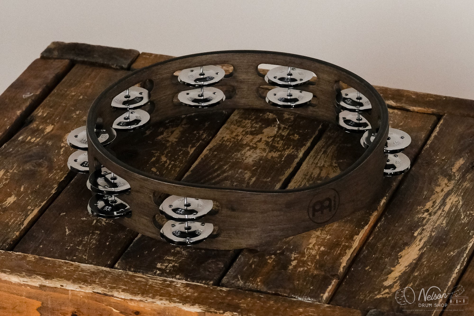 Meinl Percussion 10” Traditional Wood Tambourine - Stainless Steel Jingles