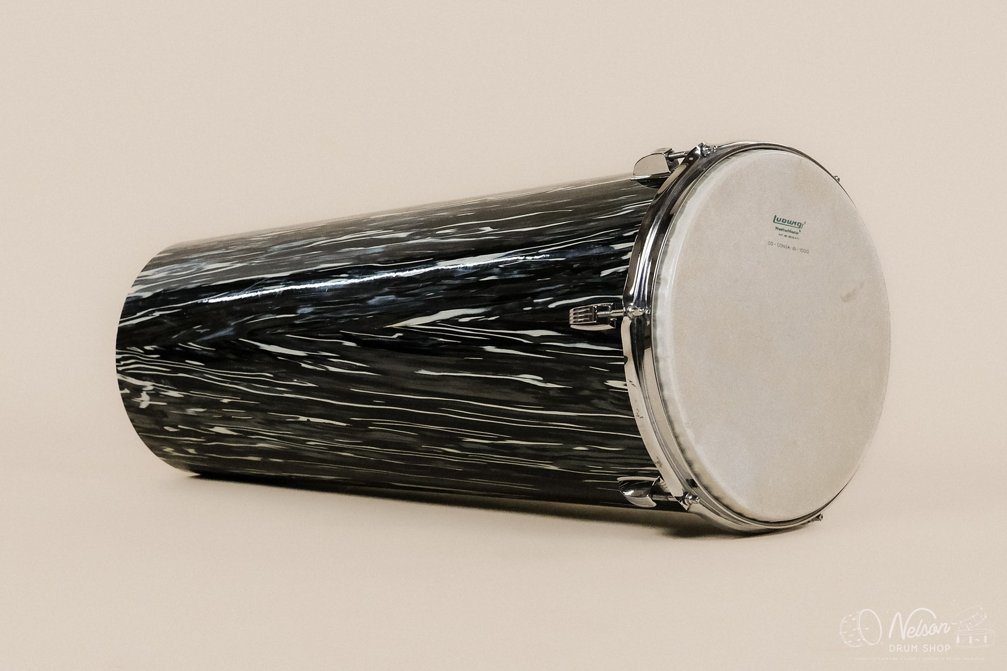 1970s Ludwig Conga in Black Oyster Pearl - 12"