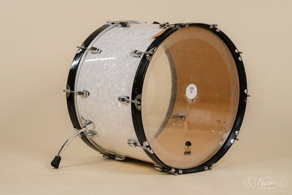 Used Ludwig Classic Maple Bass Drum in White Marine Pearl - 16x24