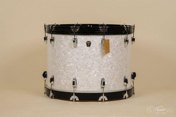 Used Ludwig Classic Maple Bass Drum in White Marine Pearl - 16x24