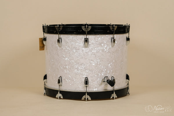 Used Ludwig Classic Maple Bass Drum in White Marine Pearl - 16x24