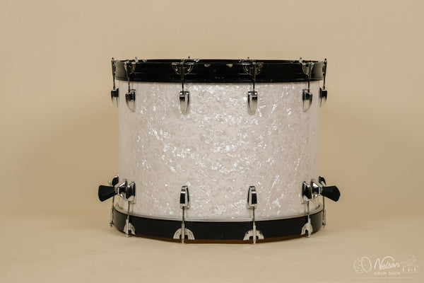 Used Ludwig Classic Maple Bass Drum in White Marine Pearl - 16x24
