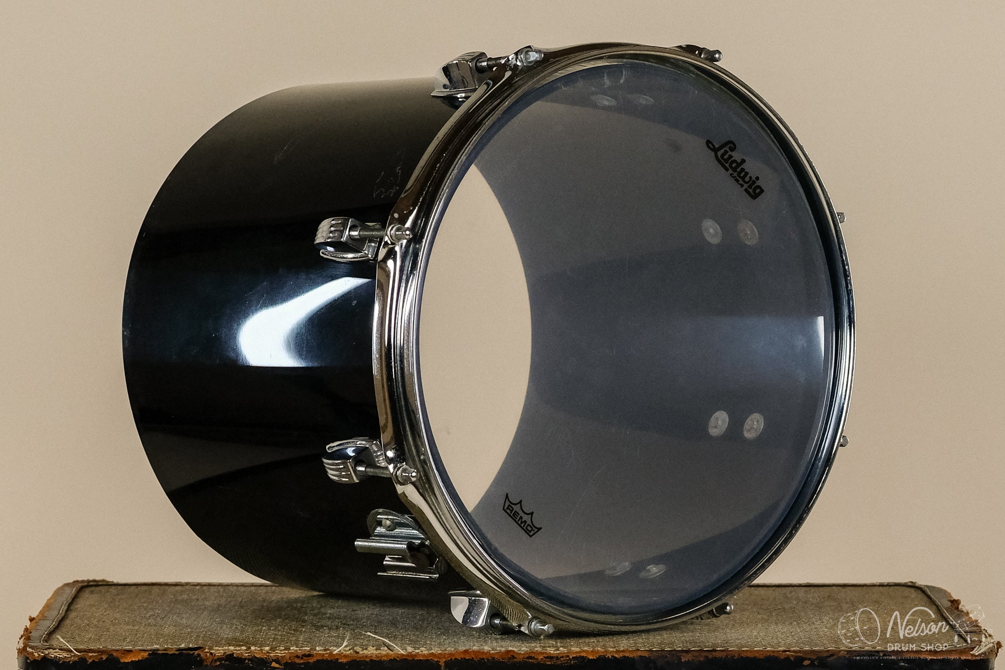 1970s Ludwig Power Concert Tom in Black Vistalite - 11x12