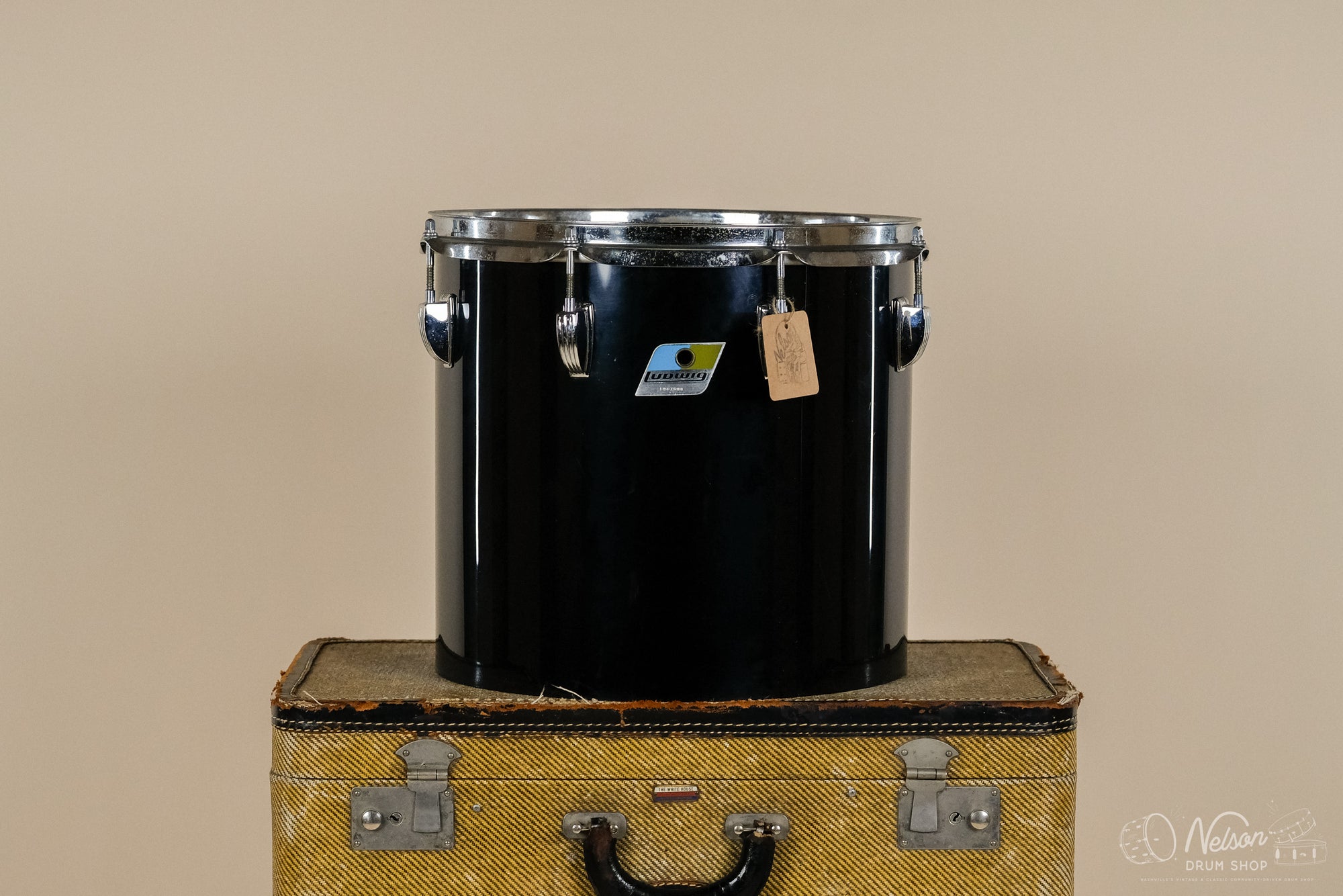 1970s Ludwig Power Concert Tom in Black Vistalite - 12x13