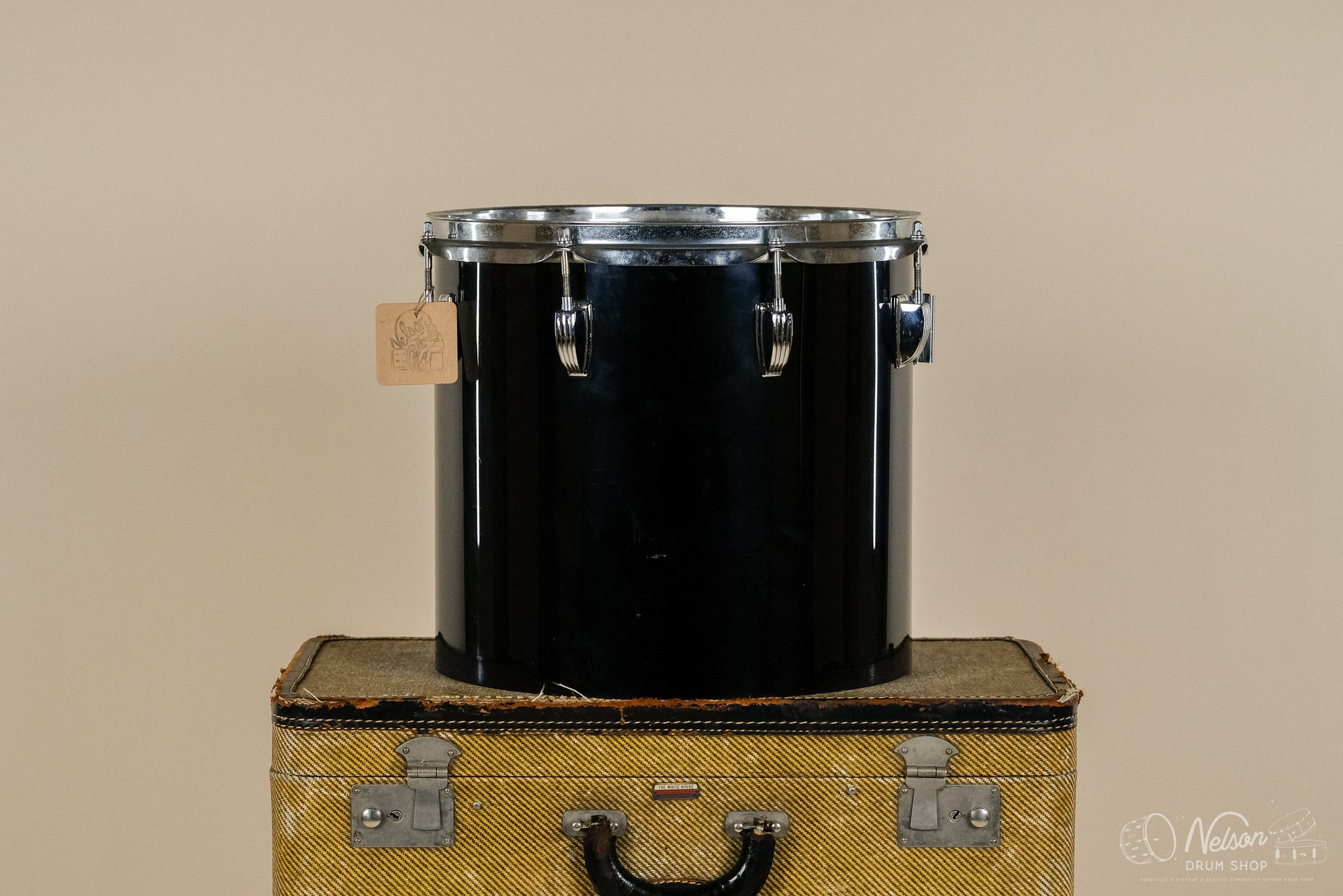 1970s Ludwig Power Concert Tom in Black Vistalite - 12x13