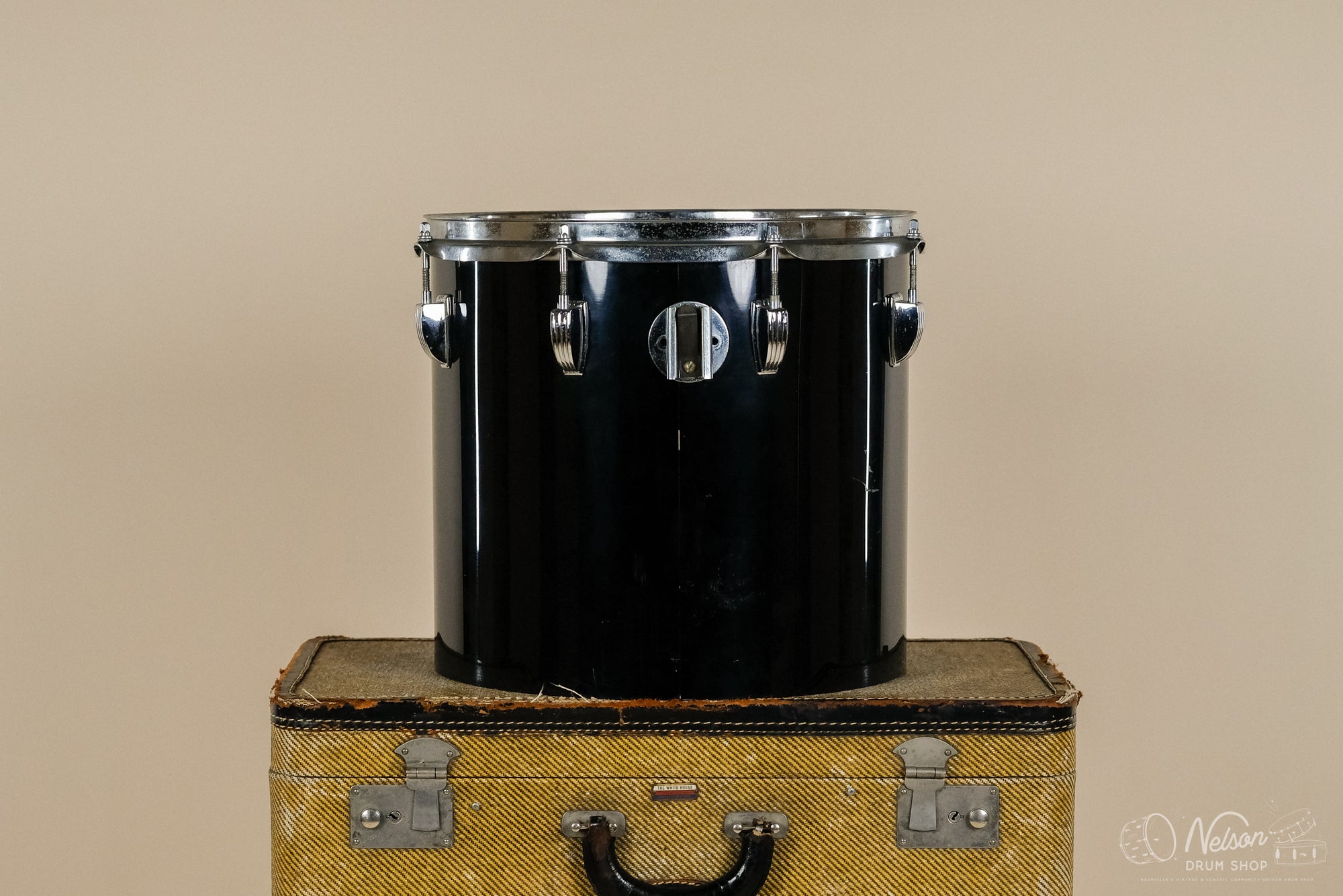 1970s Ludwig Power Concert Tom in Black Vistalite - 12x13