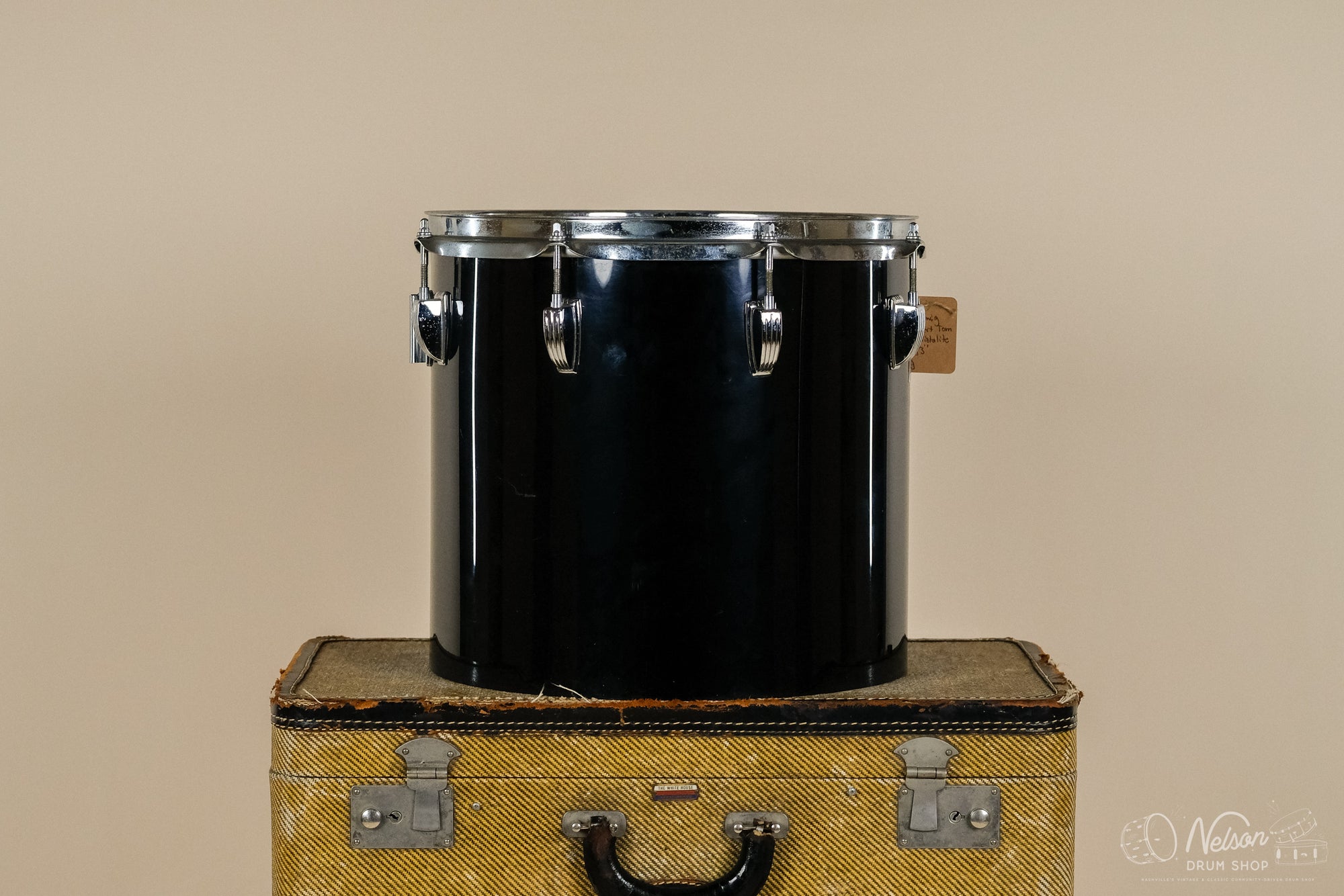 1970s Ludwig Power Concert Tom in Black Vistalite - 12x13