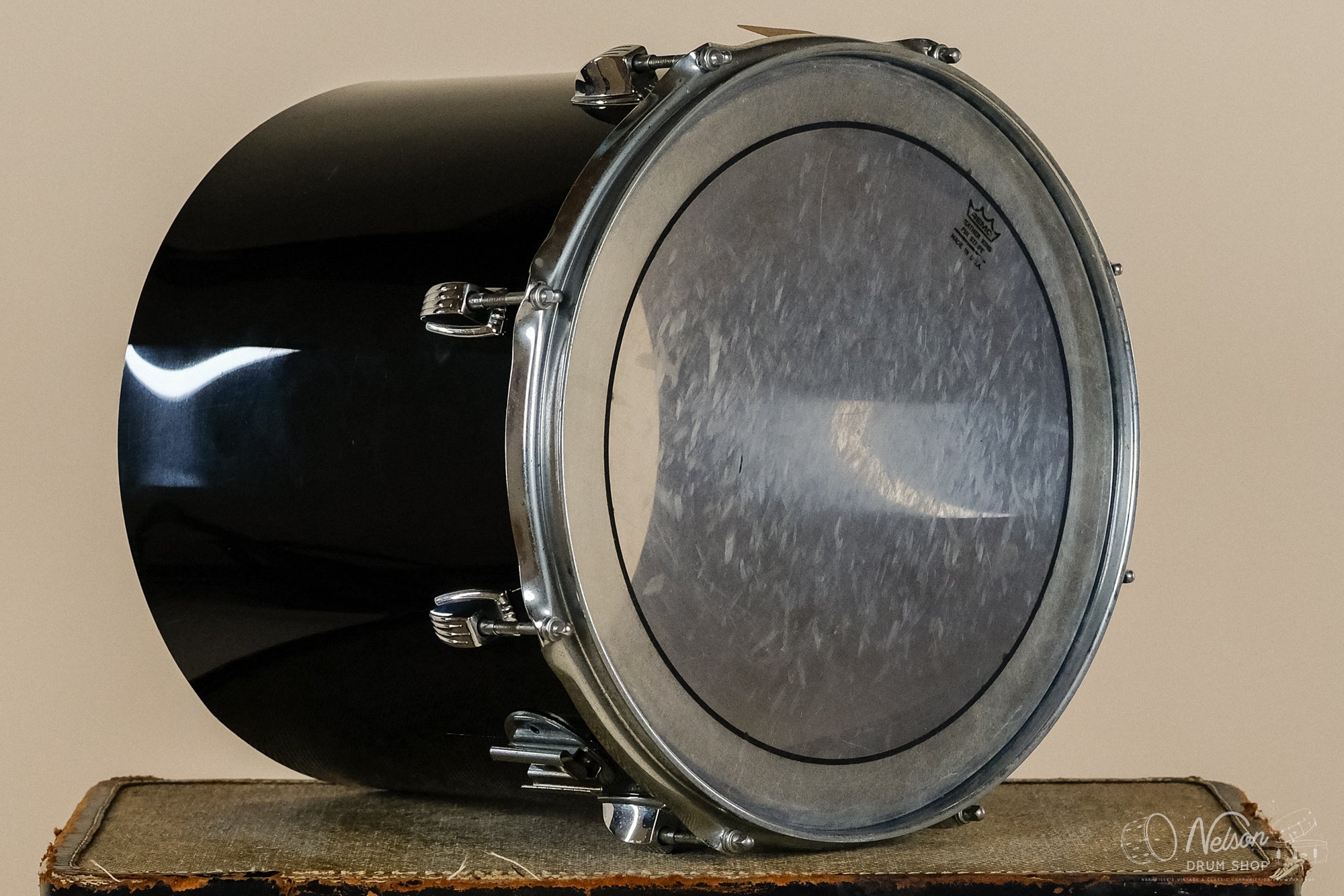 1970s Ludwig Power Concert Tom in Black Vistalite - 12x13