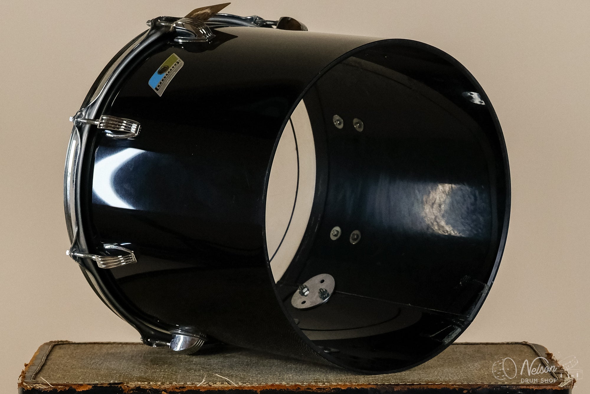 1970s Ludwig Power Concert Tom in Black Vistalite - 12x13