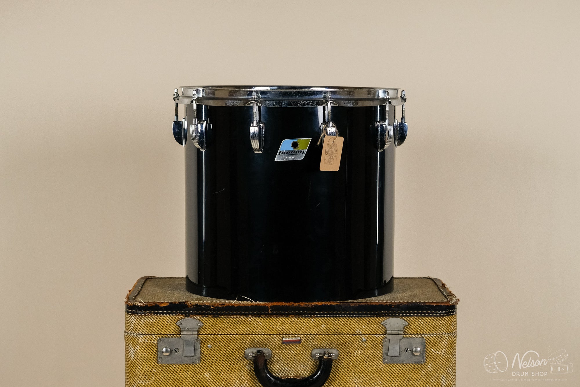 1970s Ludwig Power Concert Tom in Black Vistalite - 13x14