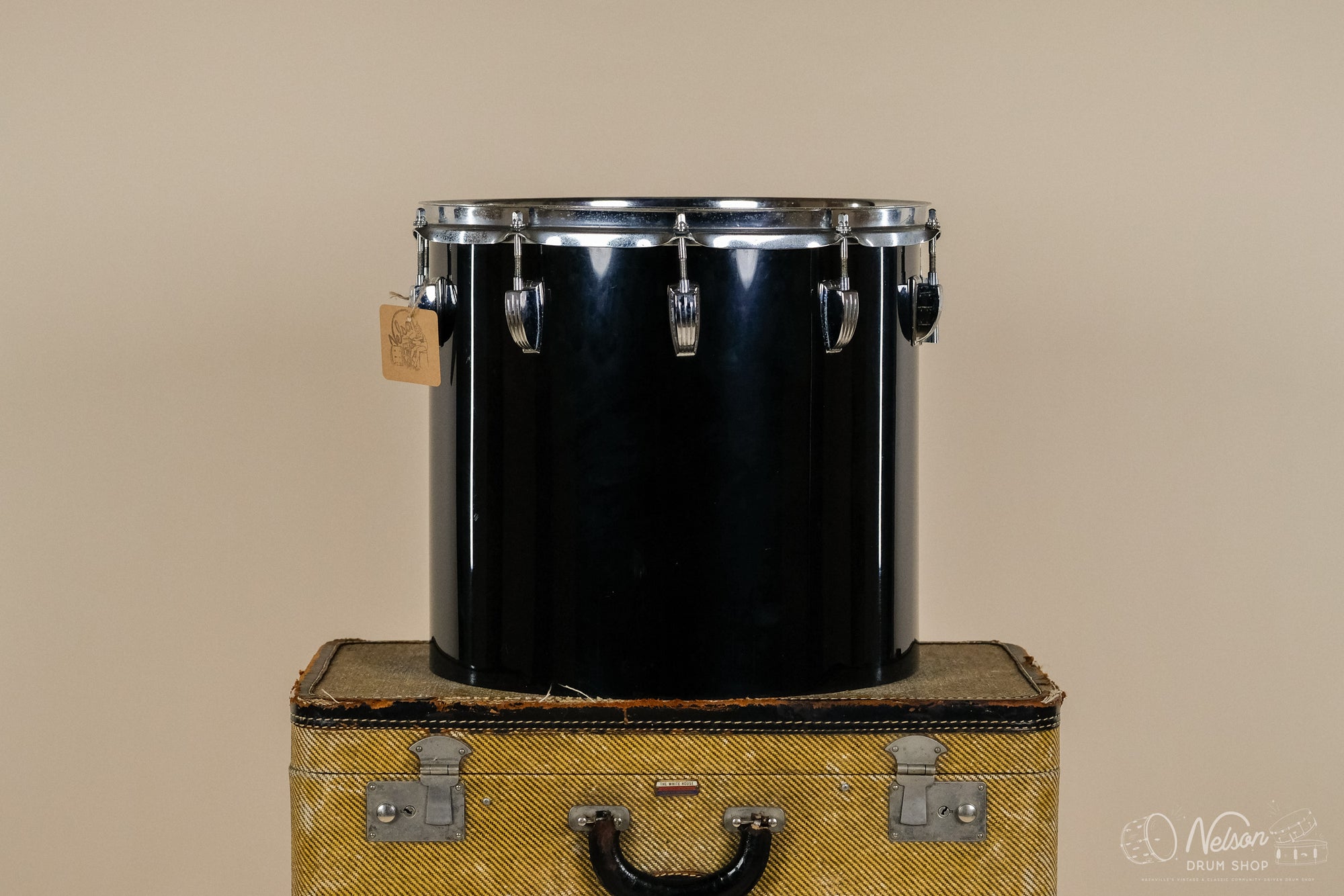 1970s Ludwig Power Concert Tom in Black Vistalite - 13x14