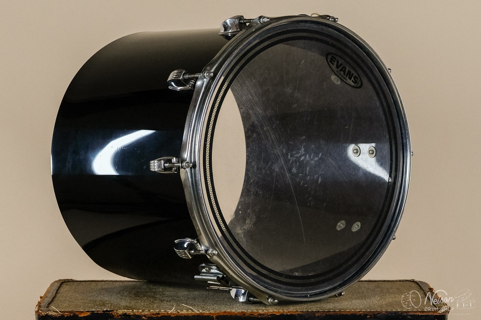 1970s Ludwig Power Concert Tom in Black Vistalite - 13x14