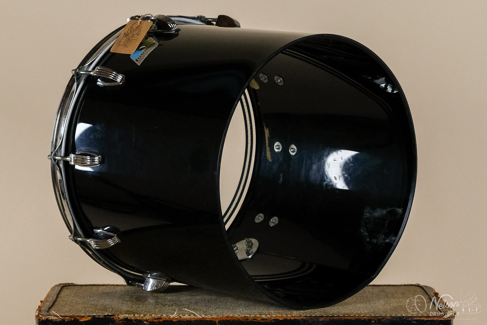 1970s Ludwig Power Concert Tom in Black Vistalite - 13x14