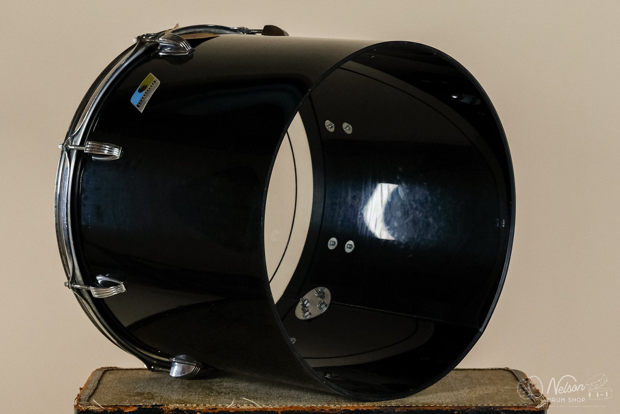 1970s Ludwig Power Concert Tom in Black Vistalite - 14x15