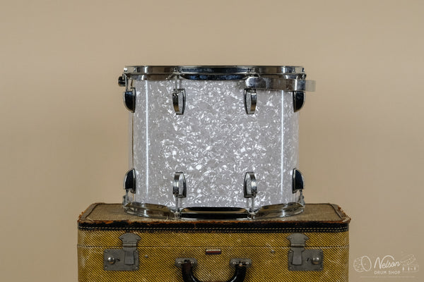Used Ludwig Classic Maple Rack Tom in White Marine Pearl - 10x14