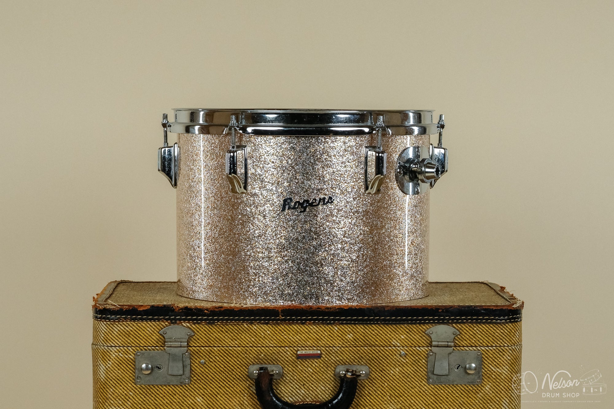 1970s Rogers Concert Tom Rewrapped in Champagne Sparkle - 9x13