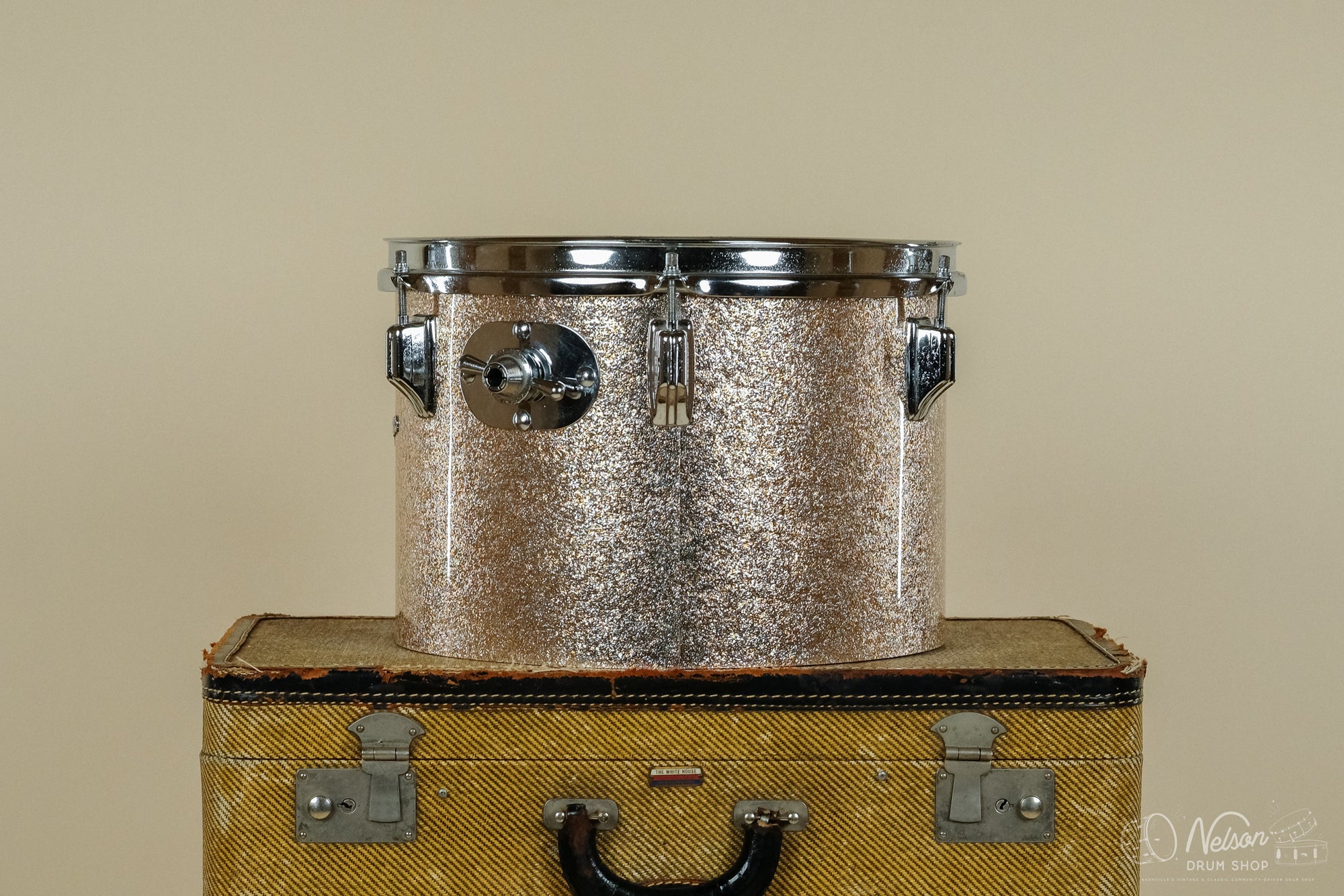 1970s Rogers Concert Tom Rewrapped in Champagne Sparkle - 9x13