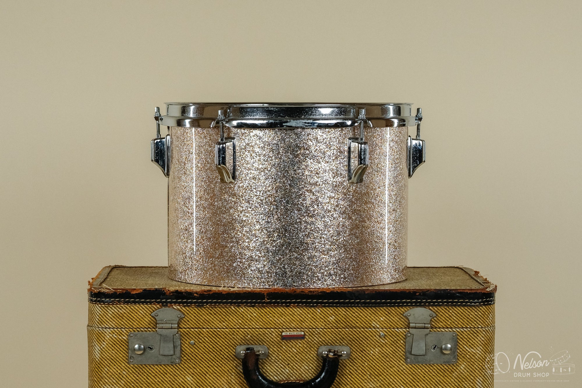 1970s Rogers Concert Tom Rewrapped in Champagne Sparkle - 9x13