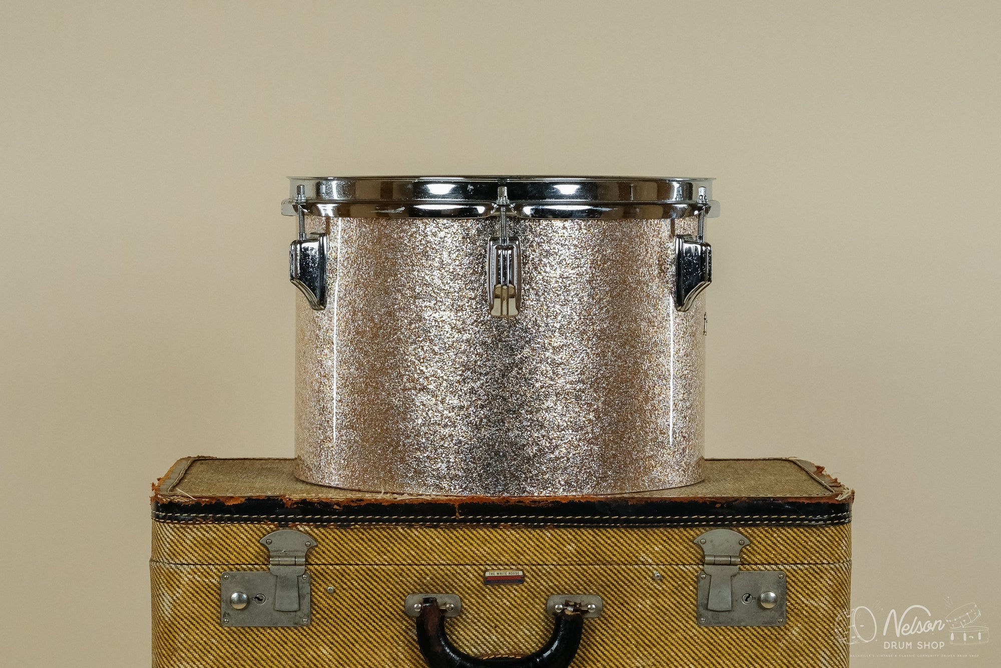 1970s Rogers Concert Tom Rewrapped in Champagne Sparkle - 9x13