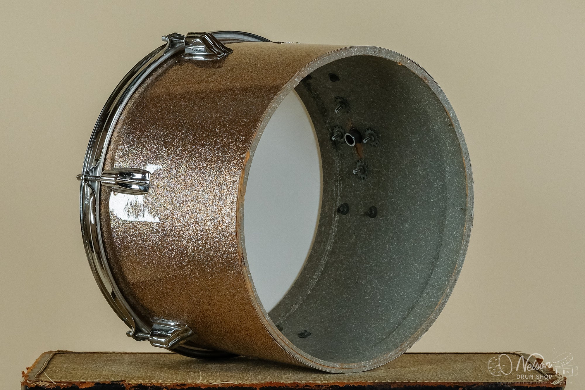 1970s Rogers Concert Tom Rewrapped in Champagne Sparkle - 9x13