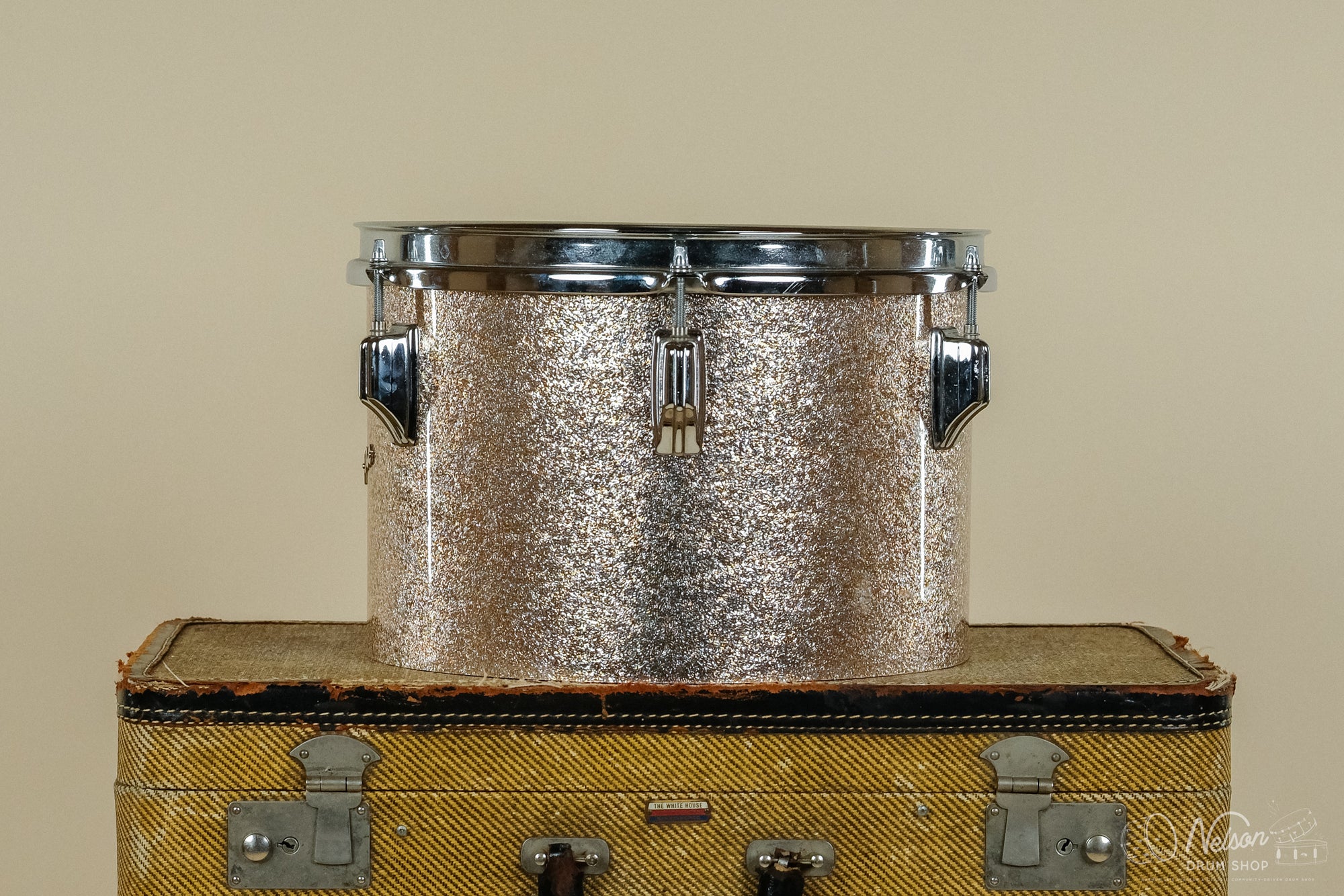 1970s Rogers Fullerton Concert Tom Rewrapped in Champagne Sparkle - 8x12