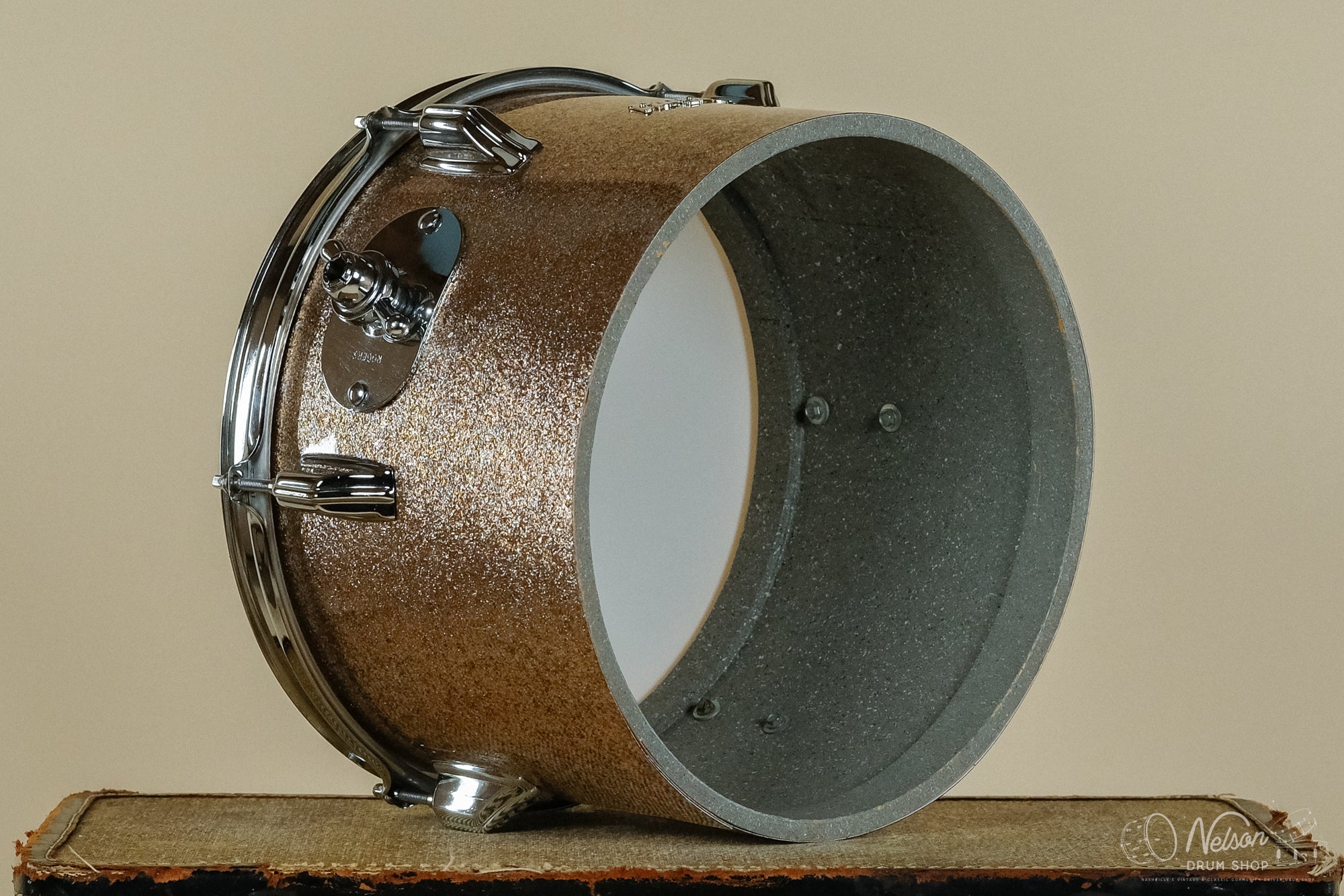 1970s Rogers Fullerton Concert Tom Rewrapped in Champagne Sparkle - 8x12