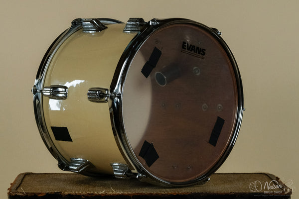 1970s Rogers 'Big R' Tom in White Wrap - 10x12