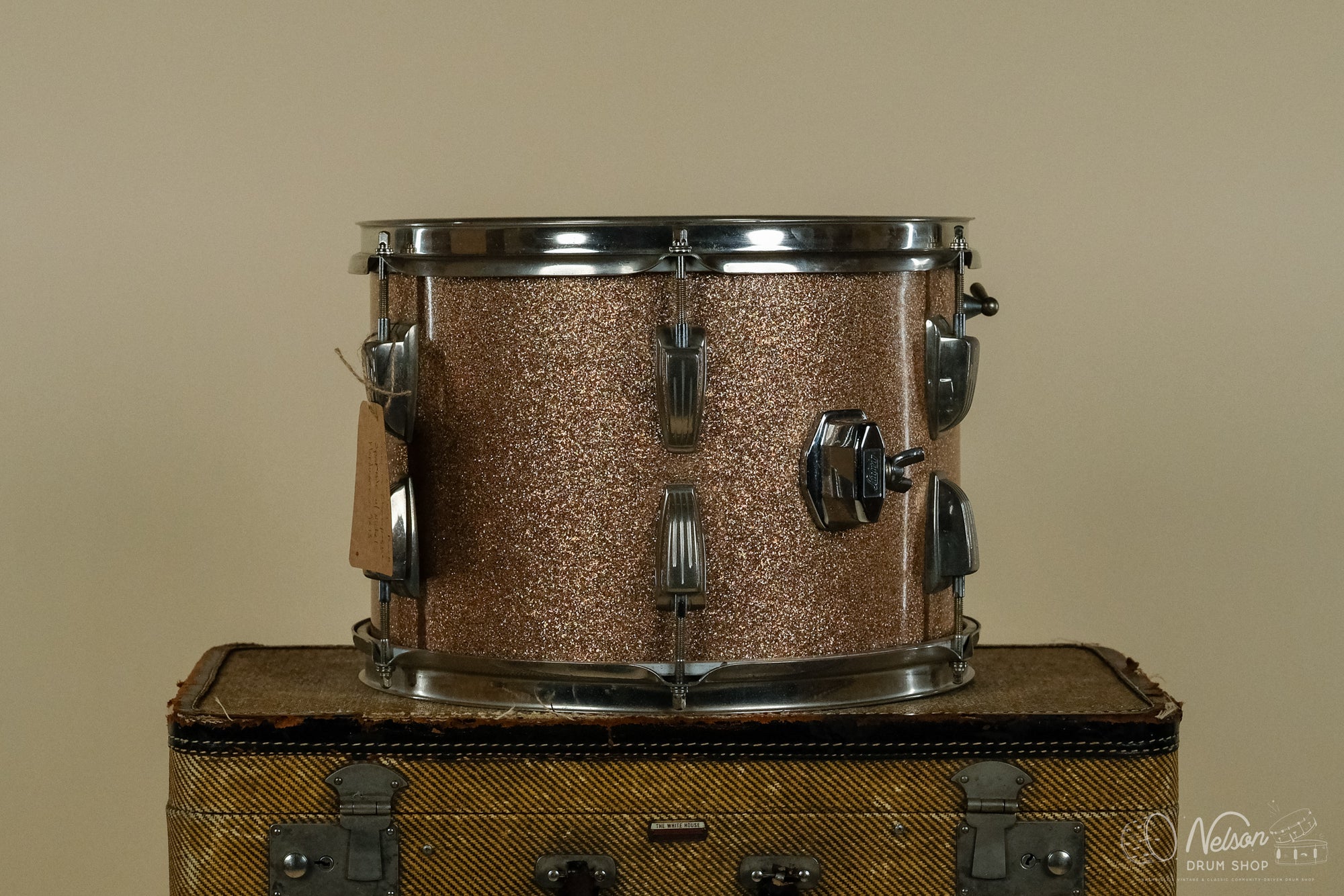 1966 Ludwig Rack Tom in Champagne Sparkle w/ Nickel Hardware - 9x13