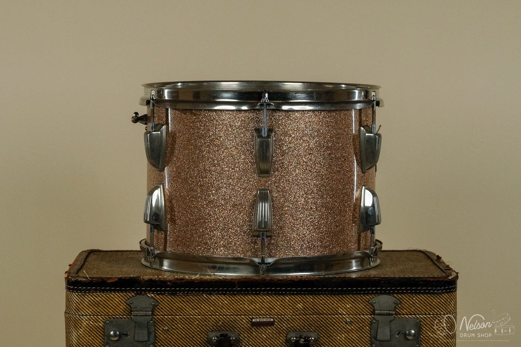 1966 Ludwig Rack Tom in Champagne Sparkle w/ Nickel Hardware - 9x13