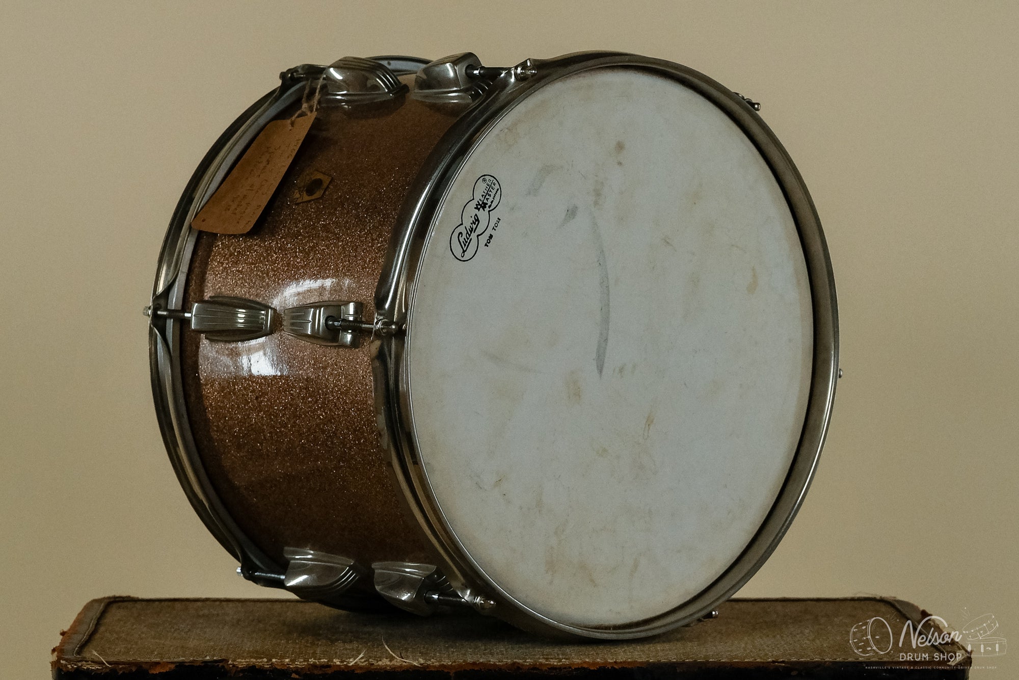 1966 Ludwig Rack Tom in Champagne Sparkle w/ Nickel Hardware - 9x13