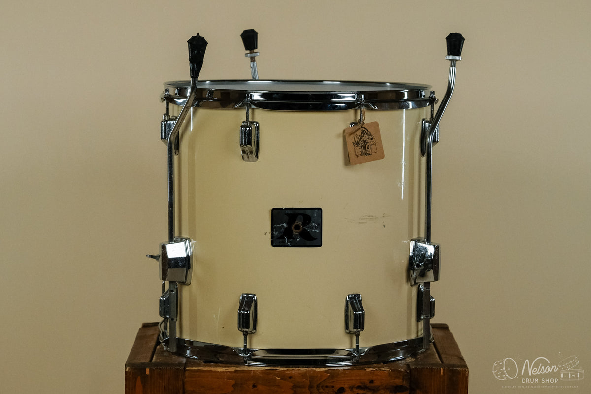 1970s Rogers 'Big R' Floor Tom in White Wrap - 16x16