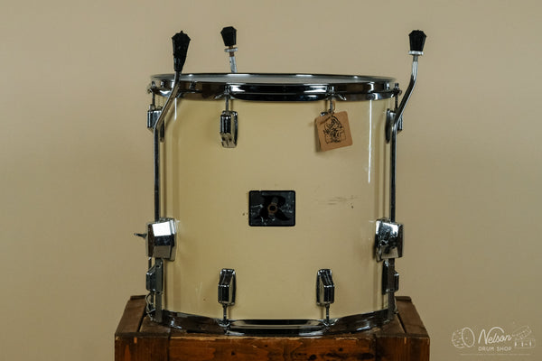 1970s Rogers 'Big R' Floor Tom in White Wrap - 16x16