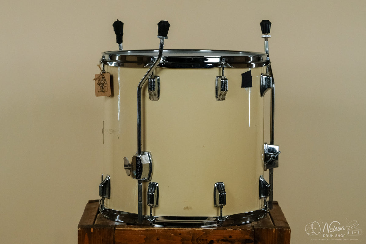 1970s Rogers 'Big R' Floor Tom in White Wrap - 16x16