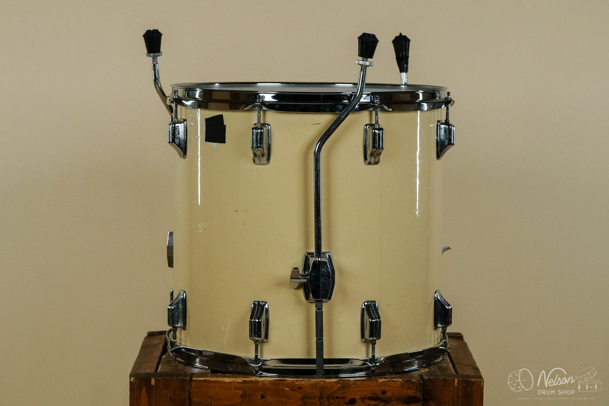 1970s Rogers 'Big R' Floor Tom in White Wrap - 16x16
