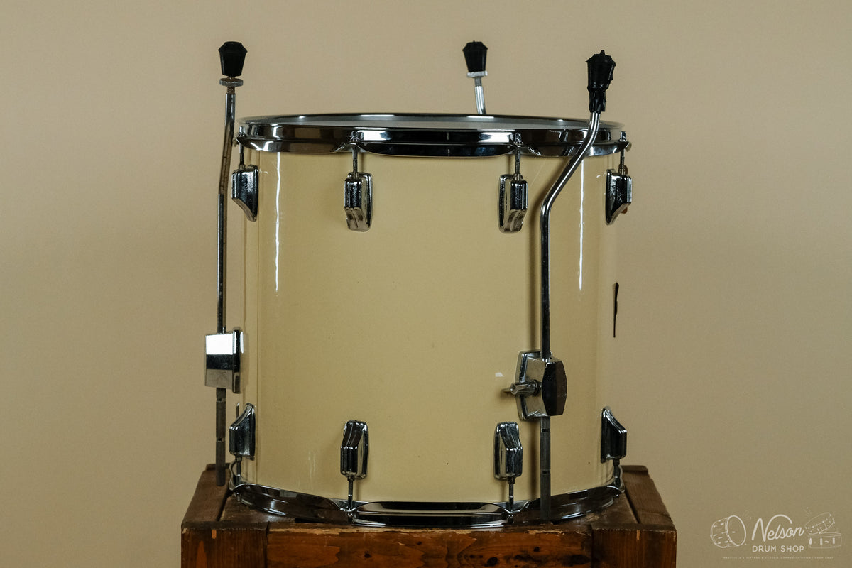 1970s Rogers 'Big R' Floor Tom in White Wrap - 16x16