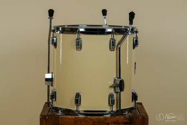 1970s Rogers 'Big R' Floor Tom in White Wrap - 16x16