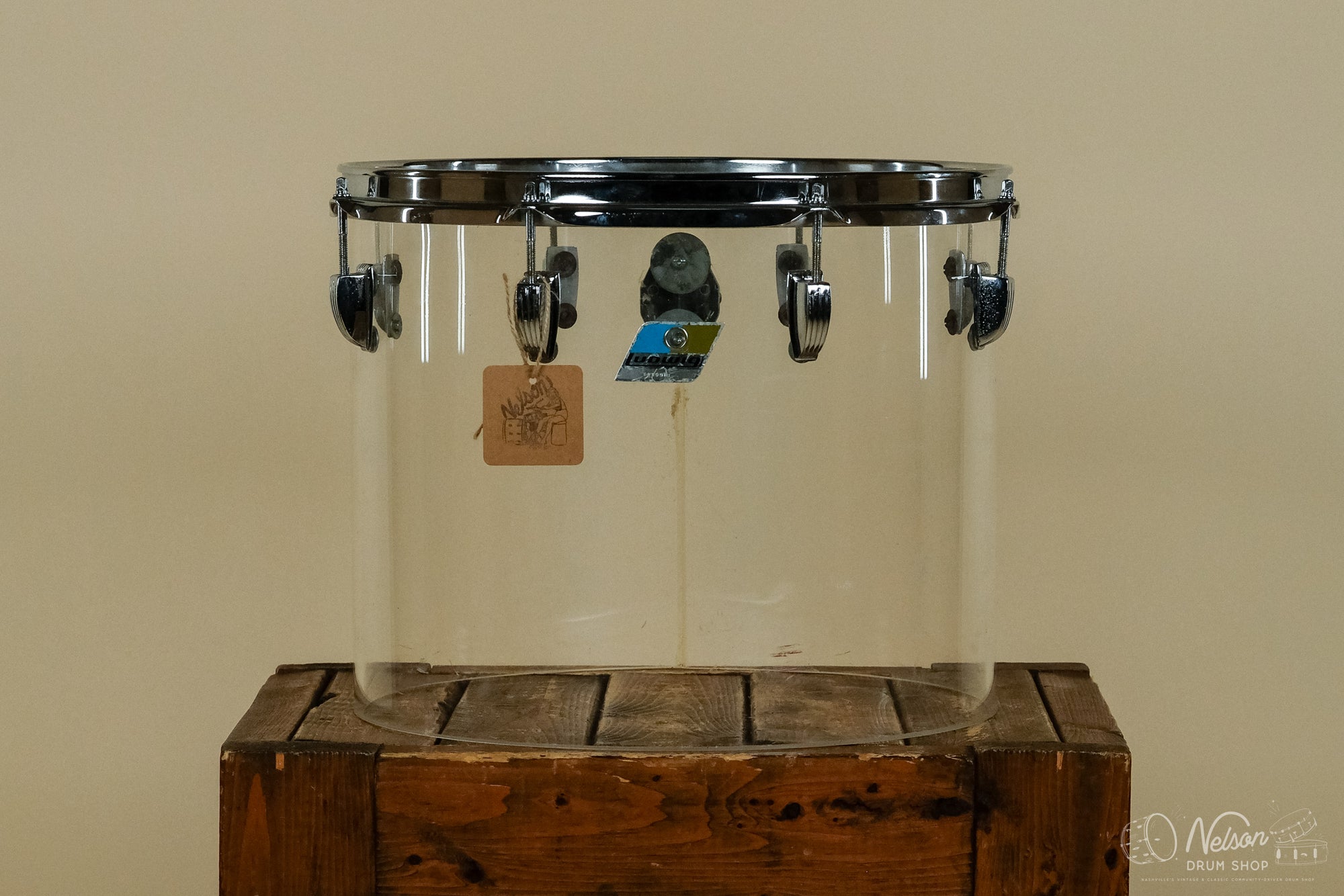 1970s Ludwig Concert Tom in Clear Vistalite - 12x15